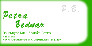 petra bednar business card