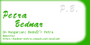 petra bednar business card